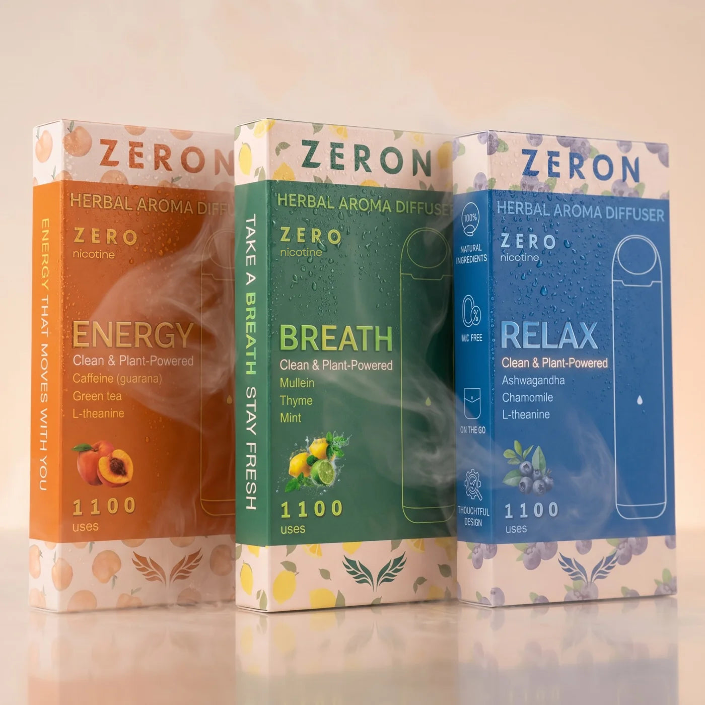 ZERON Energy, Breath and Relax boxes